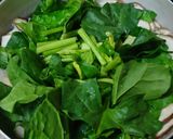 ほうれん草と椎茸の鶏ガラだしスープ作り方3写真