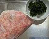 お弁当おかず 豚こま肉とあおさの甘辛焼き作り方1写真