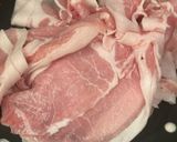 赤玉ねぎとＸO醬入豚肉の　サラダ作り方2写真
