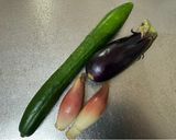 横浜発♡胡瓜・茄子・茗荷のサラダ作り方1写真