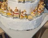 こたつの上のウェディングケーキ作り方6写真