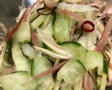 はぐら瓜と茗荷のさっぱり和え(酢の物)作り方3写真