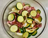 ズッキーニと豚肉の梅肉レンジ蒸し作り方3写真