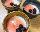 牛乳かんのいちごソースがけ作り方4写真