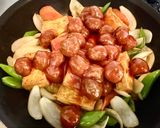 厚揚げと春野菜のミートボールあん炒め作り方11写真