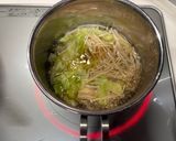キャベツとえのきのふんわり卵スープ作り方3写真