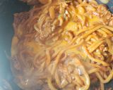 豚バラ肉と卵のナポリタンうどん作り方7写真