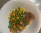 レンジ簡単洋風さっぱり梅クッパ味炒飯弁当作り方4写真