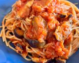トマト缶で☆茄子とベーコンのパスタ作り方8写真