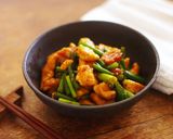 にんにくの芽と鶏むね肉の焼肉のタレ和え作り方8写真