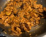 簡単＊鶏むね茄子のとろ〜りオムハヤシ丼作り方5写真