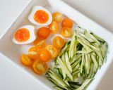 ごま蒸し鶏の塩レモン冷麺作り方1写真