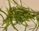 おかひじきと茗荷の味噌汁作り方1写真