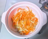 人参ごぼうと餅巾着鍋作り方6写真