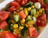 モッツァレラとカニカマ野菜たっぷりサラダ作り方8写真