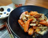 ＊ソーセージとえのき舞茸のホットマリネ＊作り方4写真
