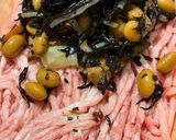 ひき肉とひじきの巾着煮作り方1写真