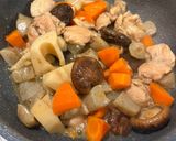 味付けカンタン！手羽トロで筑前煮みたいな煮物作り方5写真