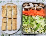 簡単今夜の夕飯ワンパン厚揚キャベツ味噌炒作り方1写真
