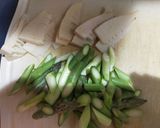 タケノコとアスパラの濃厚クリームパスタ作り方1写真