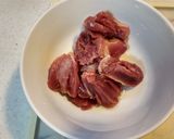 お酒のおつまみに♡砂肝&にんにくの芽作り方3写真