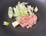 ツナと長葱の素麺チャンプルー作り方2写真