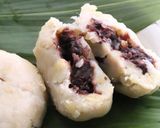 もちもち★レンジで米粉じゃがいも蓮根もち～餡入り作り方5写真