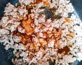 夏昼食！卵小松菜豚肉そぼろ冷やし素麺・丼作り方5写真