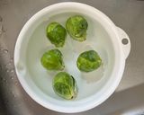 トリュフ醤油で、ご馳走レンチン芽キャベツ作り方2写真