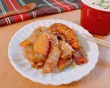豚バラとかぼちゃの黒酢炒め作り方6写真