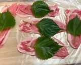 豚の梅大葉ばさみ蒸し😻作り方2写真