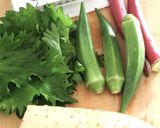 納豆と夏野菜のネバネバサラダ作り方1写真
