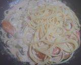 激うま♬天然赤海老と甘栗のクリームパスタ作り方4写真