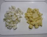 ポテトと玉ねぎのトマトスープ作り方1写真