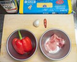 豚肉とパプリカのパスタ作り方1写真