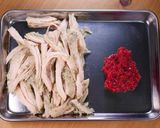 蒸し鶏白菜えのきの♪梅おかかポン酢和え🤭作り方4写真