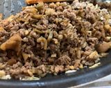 牛ひき肉とザーサイ のそぼろ丼!作り方4写真