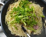 仙台セリとツナ缶の簡単パスタ作り方3写真