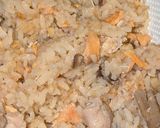 鮭鶏もも肉の炊込ご飯 刻み大葉仕上げ作り方4写真