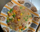 レンジ簡単洋風梅焼き鶏味オムライス弁当作り方5写真