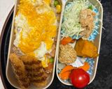 レンジ簡単洋風梅クリーム味オムライス弁当作り方17写真