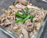 紅生姜の残り汁で　豚こま舞茸煮作り方3写真
