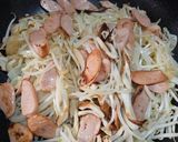 フィッシュソーセージとシャキシャキ野菜の半熟目玉作り方4写真