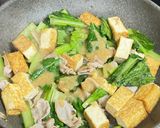 厚揚げと小松菜の豚バラごま味噌炒め作り方7写真