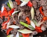 牛肉とパプリカのオイスター炒めカレー風味作り方3写真