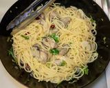 牡蠣とパクチーのパスタ作り方7写真