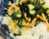 お茶漬けの素●オクラ茶漬け作り方1写真