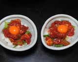 簡単マグロ切り落としとアボカドのユッケ丼作り方7写真