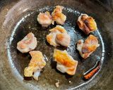 鶏もも肉とトマトのパスタ、焦がしニンニク作り方5写真