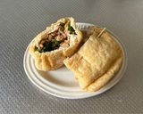 油揚げの納豆チーズ大葉の詰め焼き作り方2写真